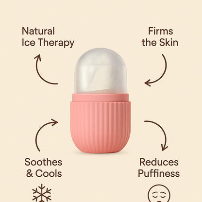 BEOTKKOT Silicone Face Ice Roller Reusable & Unbreakable Face Massager for Glowing Skin, Puffy Eyes Reduces Face Inflamation & Relaxation – Ice Cube Roller for Skin Care For Men & Women (Multicolor)