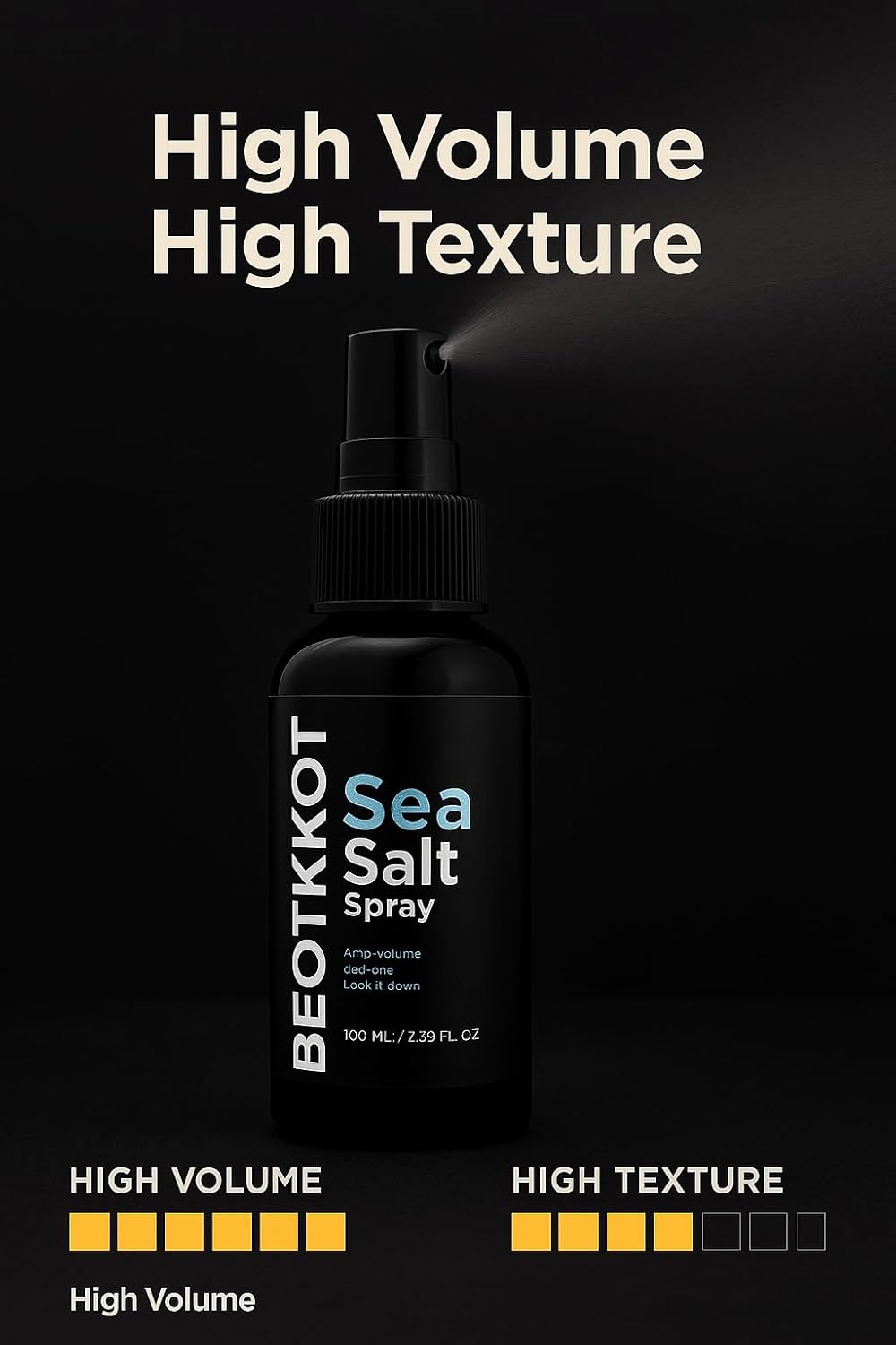 BEOTKKOT Sea Salt Spray for Hair Styling – Texture & Beachy Waves | Instant Volume, Lightweight Matte Finish, No Residue | With Bhringraj & Vitamin E | No Alcohol | Made for Indian Hair & Harsh Weather| For Men & Women 100 ml