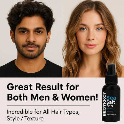 BEOTKKOT Sea Salt Spray for Hair Styling – Texture & Beachy Waves | Instant Volume, Lightweight Matte Finish, No Residue | With Bhringraj & Vitamin E | No Alcohol | Made for Indian Hair & Harsh Weather| For Men & Women 100 ml